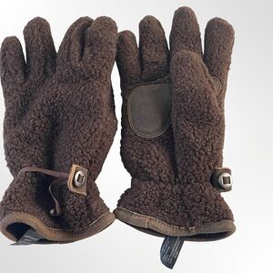 Saranac Cozy Brown Sherpa Gloves in Medium